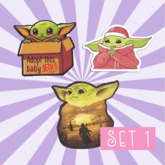 Baby Yoda Laptop Stickers