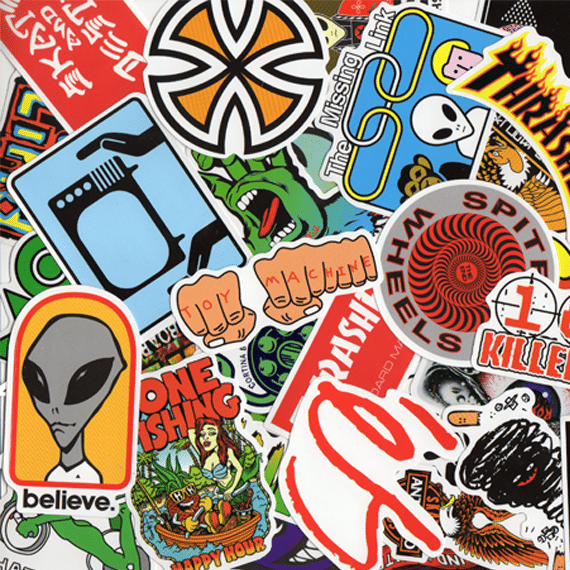 Skateboard stickers