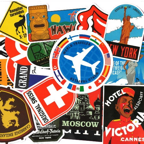 Vintage Travel Sticker Set Amazing Sticker Co